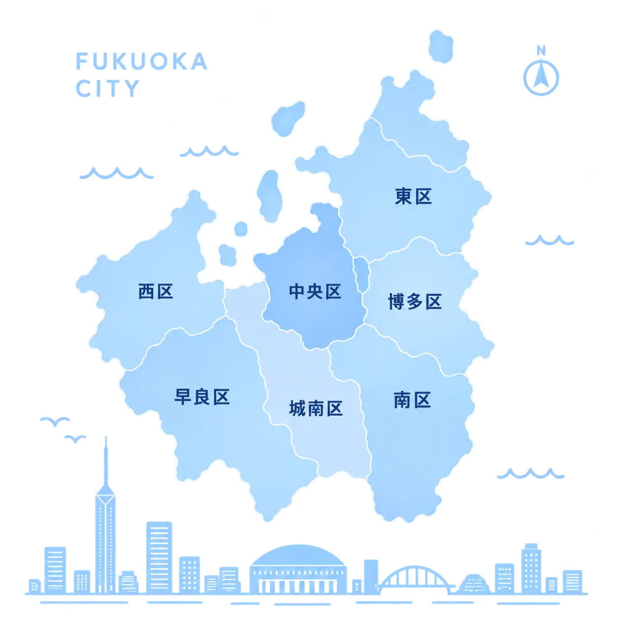 福岡市7区の対応エリア