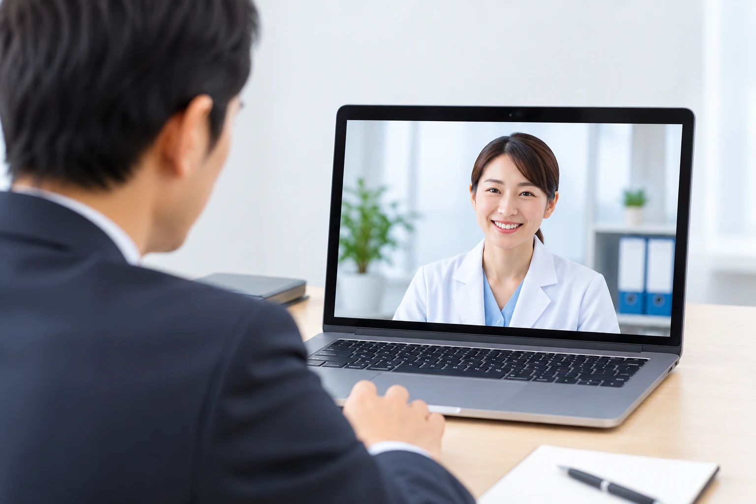 就業判定・健康相談に対応する様子